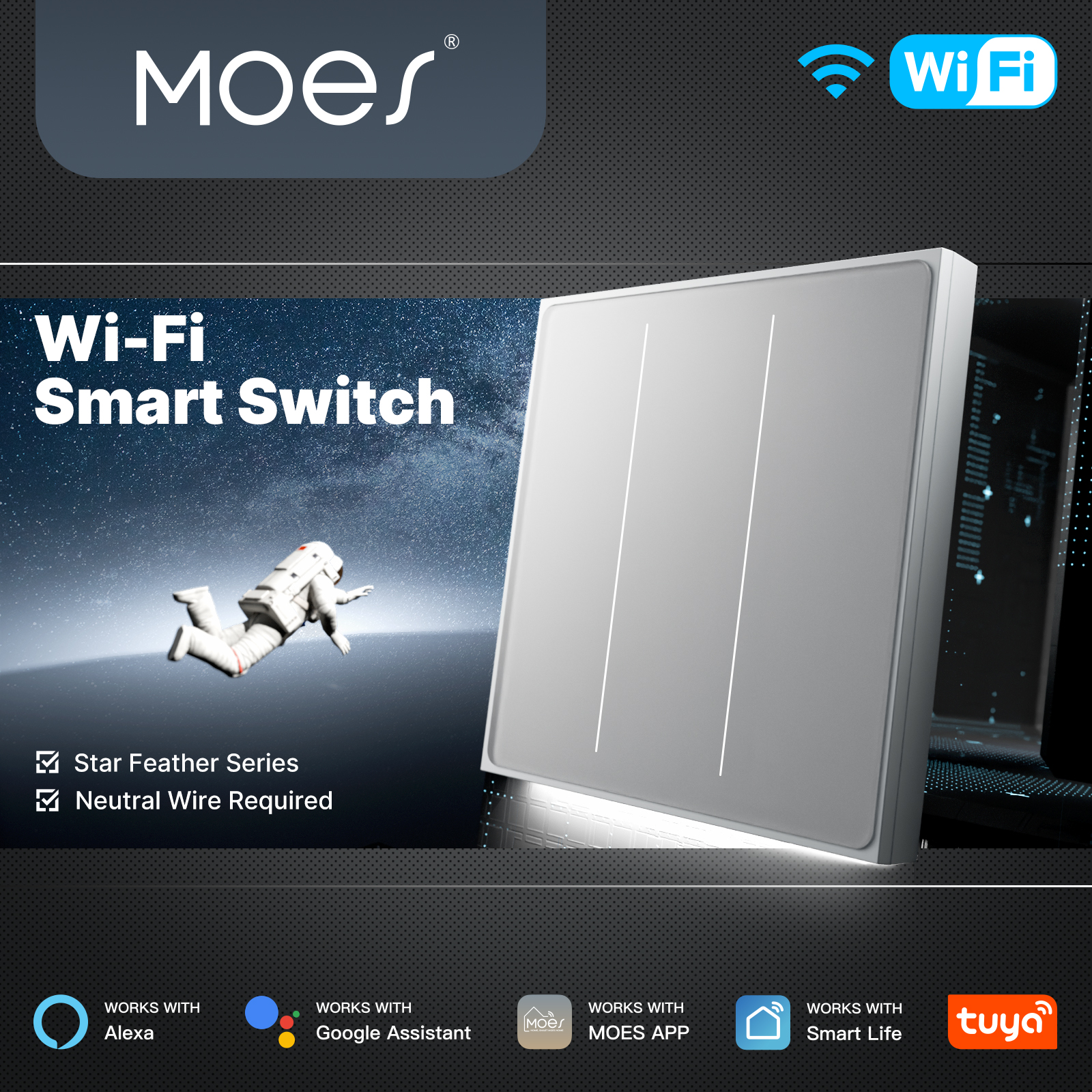 Smart Home Lighting - MOES Tuya WiFi Smart Star Feather