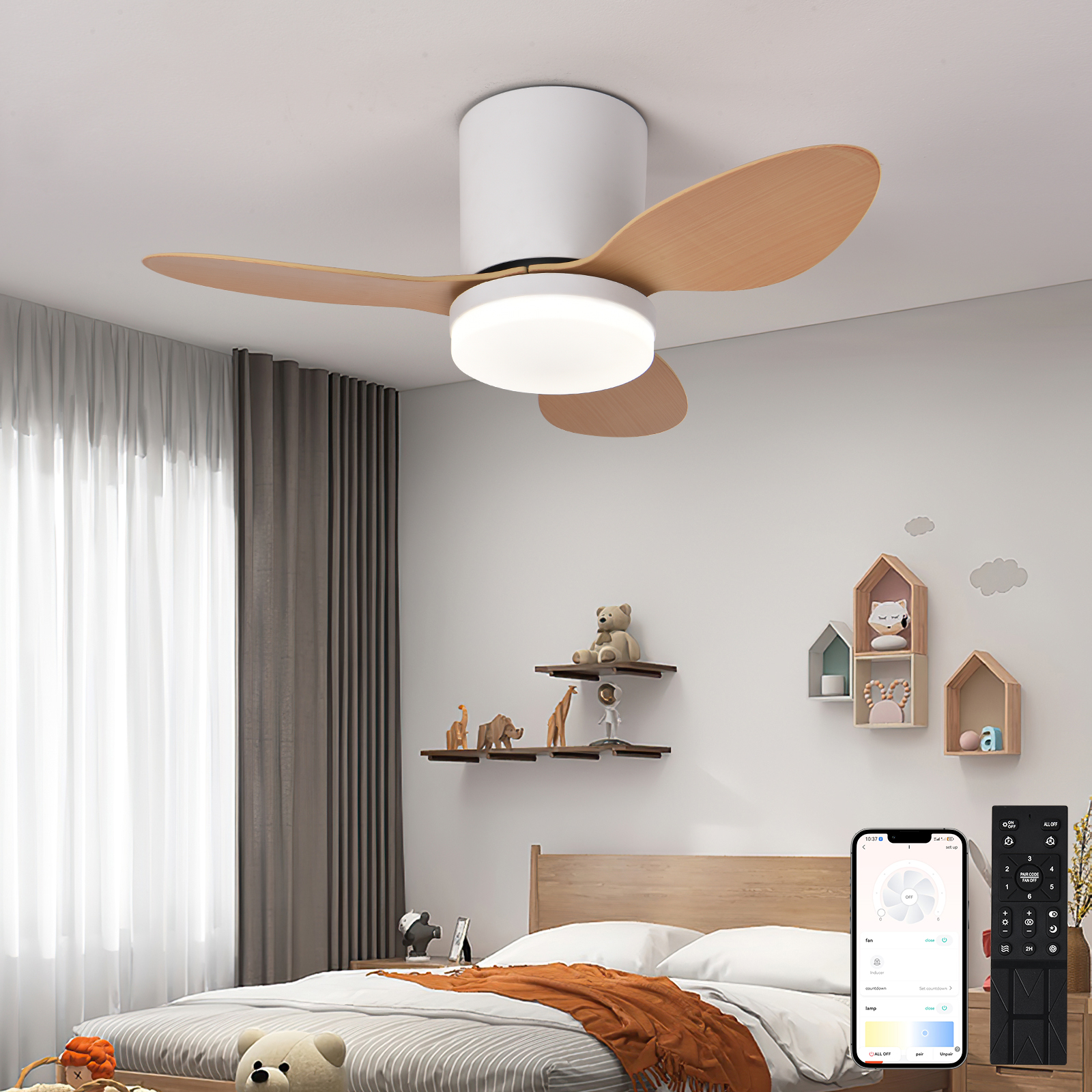 Smart Ceiling Fan - Silent and powerful ceiling fan 6-speed