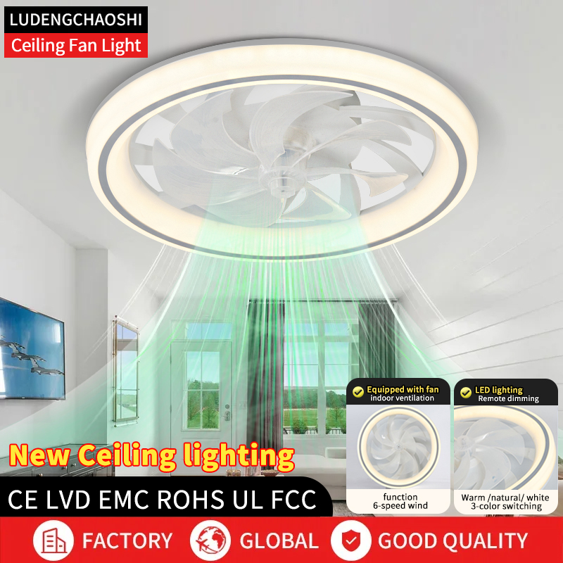 Smart Ceiling Fan - Intelligent LED Ceiling Fan Light, Modern