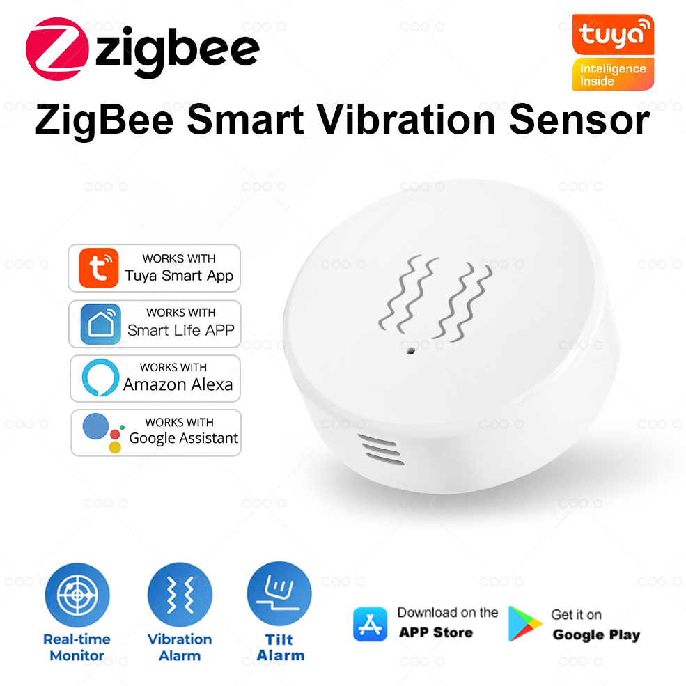Smart Home Security - ZigBee Tuya Smart Vibration Sensor Real