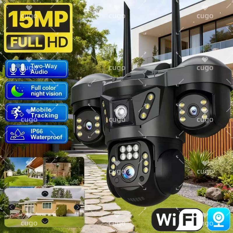 Smart Home Kamera - 15MP 8K Wifi IP Camera Three