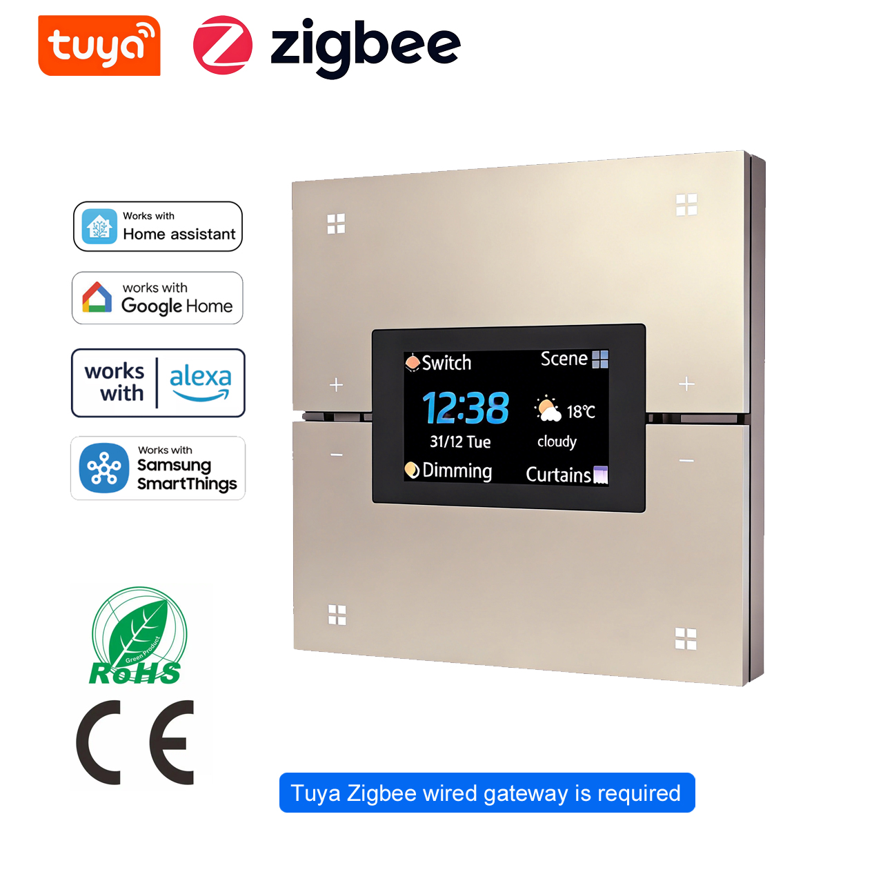 Smart Home Display - Tuya Smart Wall Switch work Zigbee2MQTT