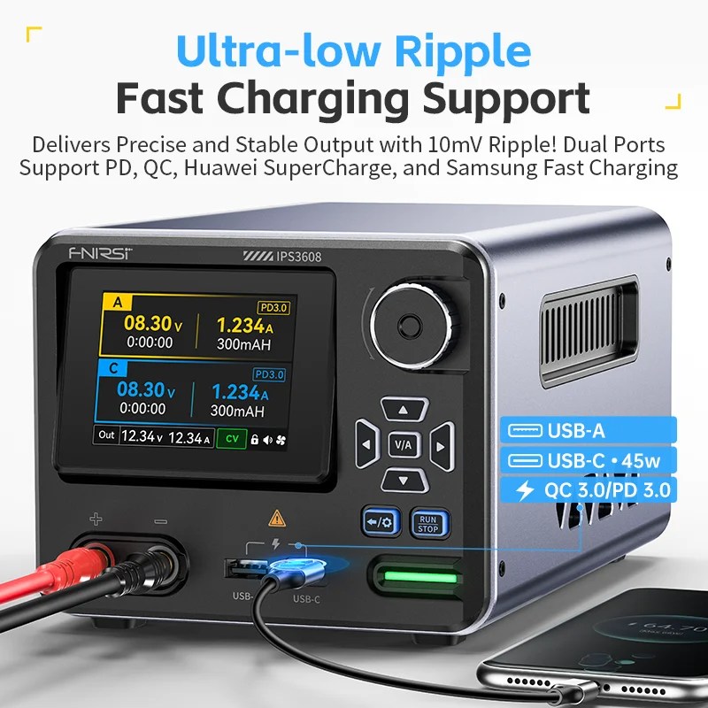 Smart Home Devices - FNIRSI IPS3608 Adjustable DC Power Supply