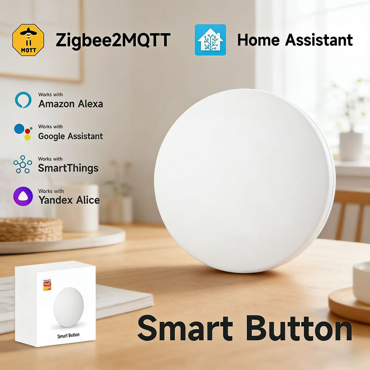 Smart Home Simple - Zigbee3.0 2MQTT Smart Button Scene Switch