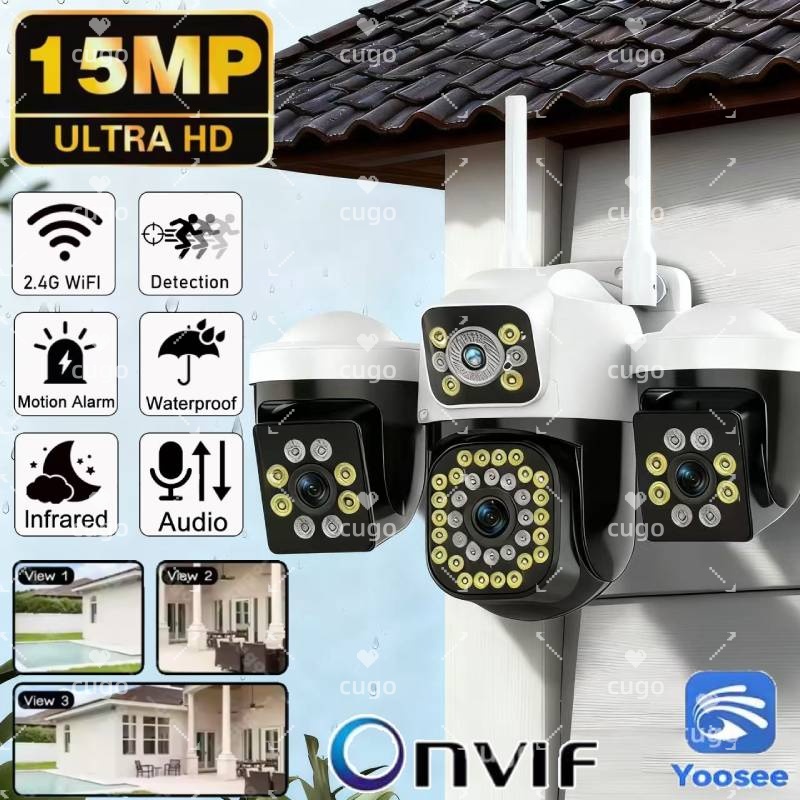 15MP 8K WiFi IP Camera Triple  - огляд і ціна Smart Home Kamera