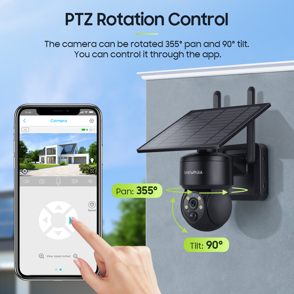 SHIWOJIA WIFI Wireless PTZ Sol - огляд і ціна Smart Home Energy