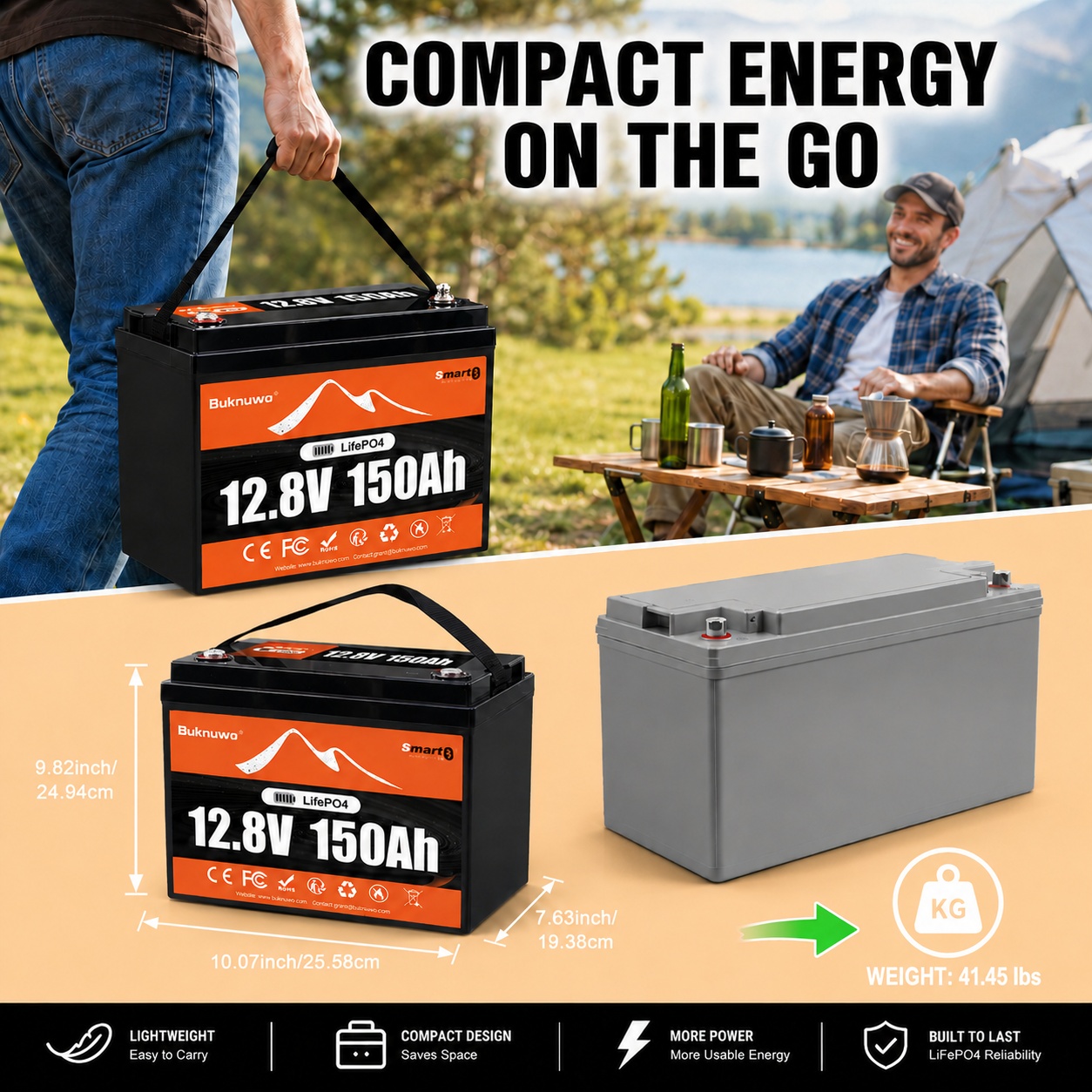 Smart 12V/12.8V 150Ah Bluetoot - огляд і ціна Smart Home Energy