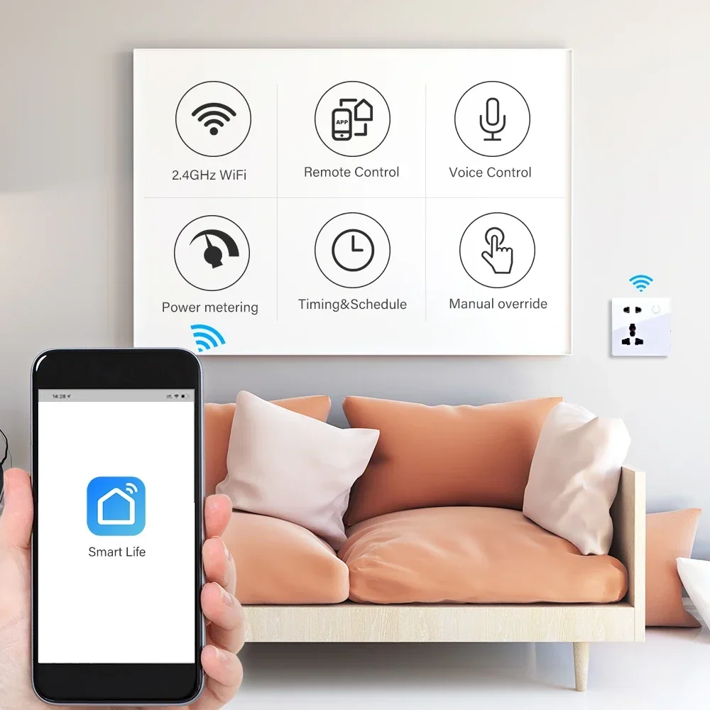 Customized Smart WiFi Wall Soc - огляд і ціна Smart Home Nest