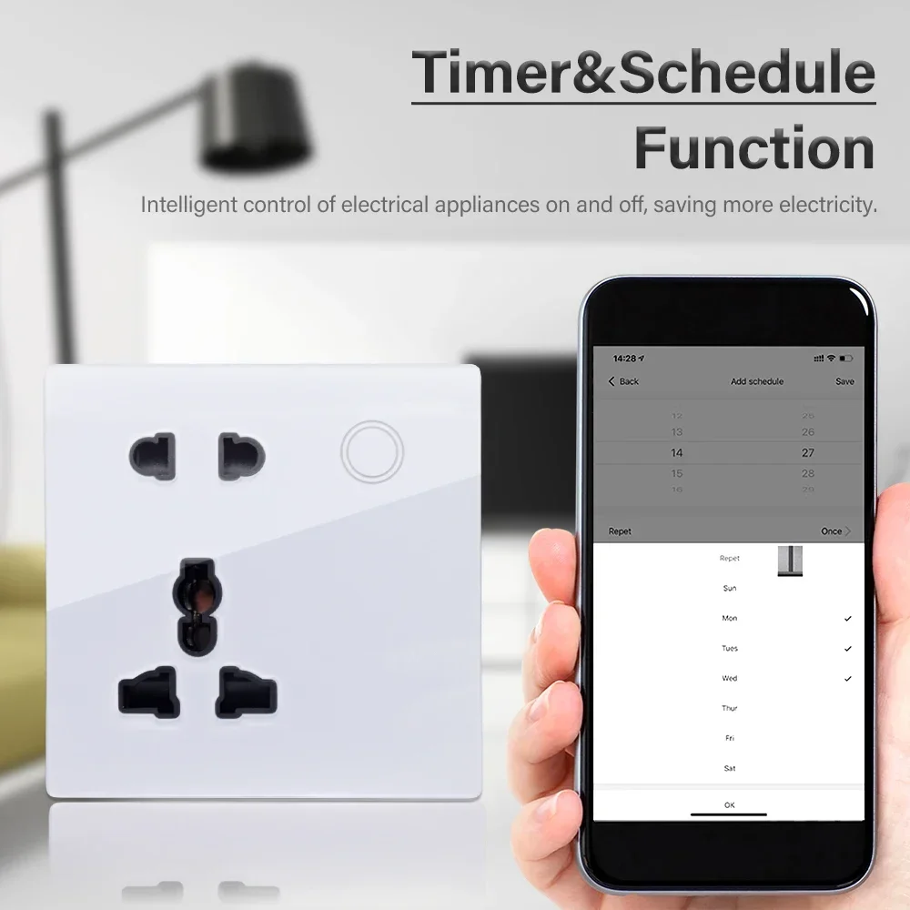 Customized Smart WiFi Wall Soc - огляд і ціна Smart Home Nest