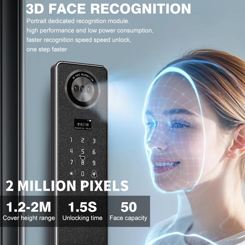 3D Face Ai Smart Voice Interac - огляд і ціна Smart Home Door Lock
