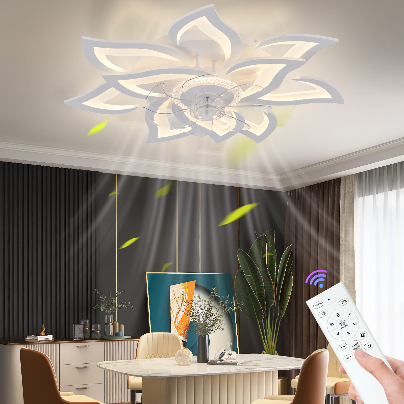 Lotus Led Ceiling Fan with Sma - огляд і ціна Smart Ceiling Fan