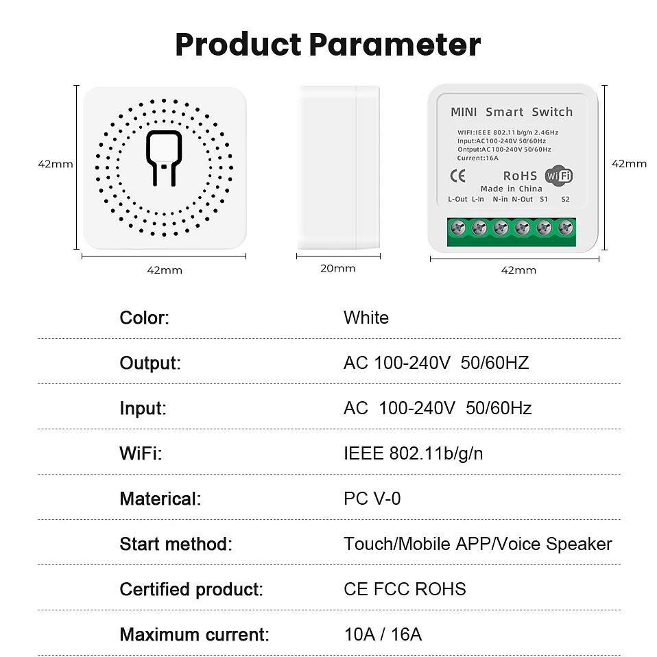 Mini 16A WiFi Switch Smart Lif - огляд і ціна Smart Home Simple