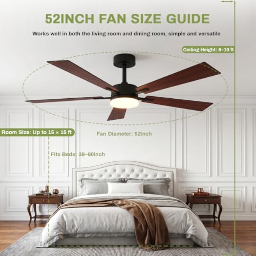 Bedroom living room dining roo - огляд і ціна Smart Ceiling Fan