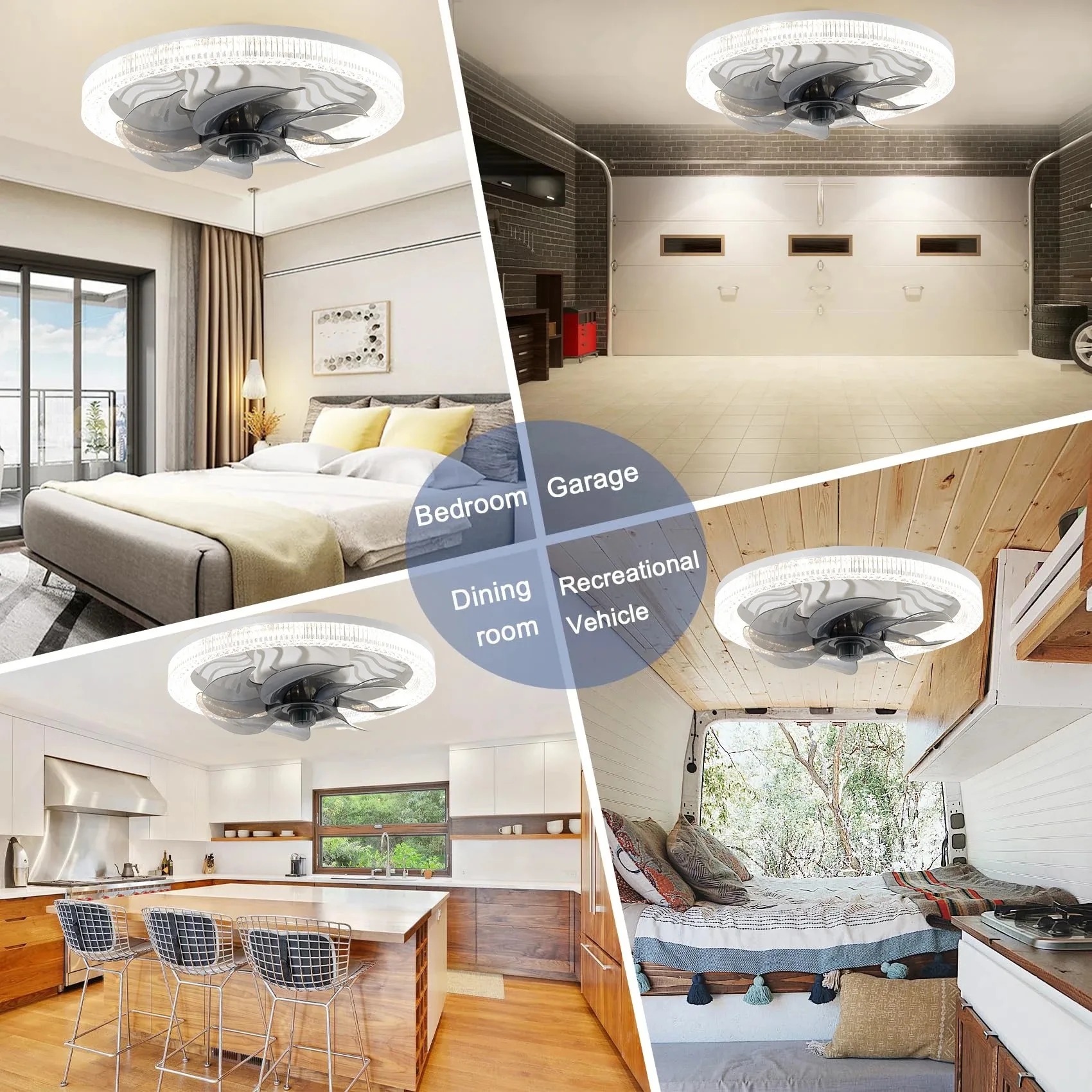 Smart LED Ceiling Fan Light wi - огляд і ціна Smart Ceiling Fan