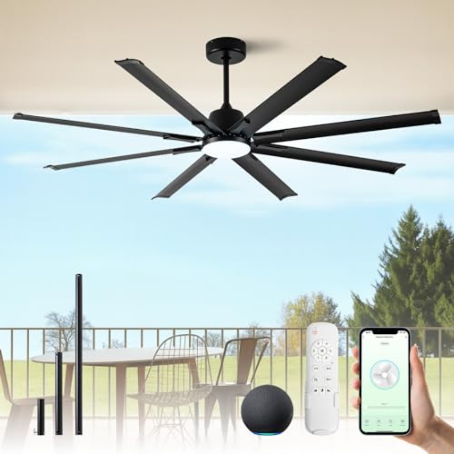 72In Black Aluminum Ceiling Fa - огляд і ціна Smart Ceiling Fan
