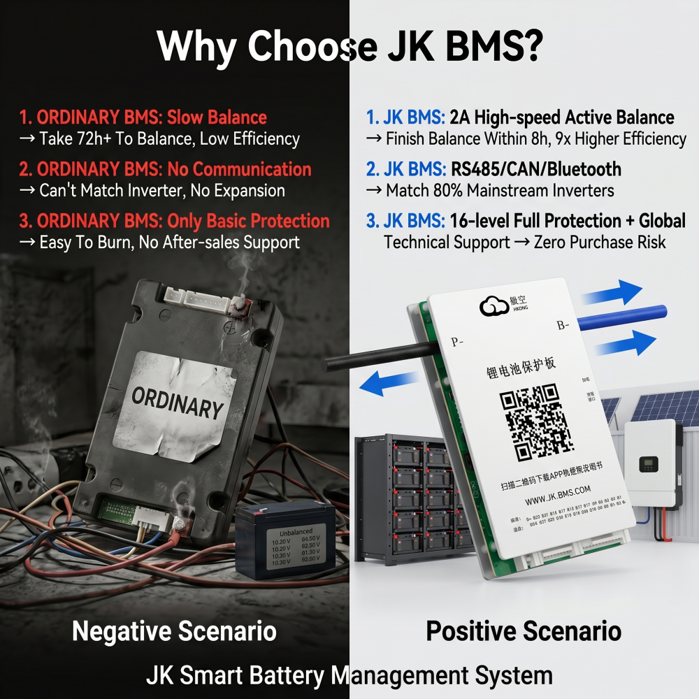 Jikong Smart BMS PB1A16S10P 8S - огляд і ціна Smart Home Energy