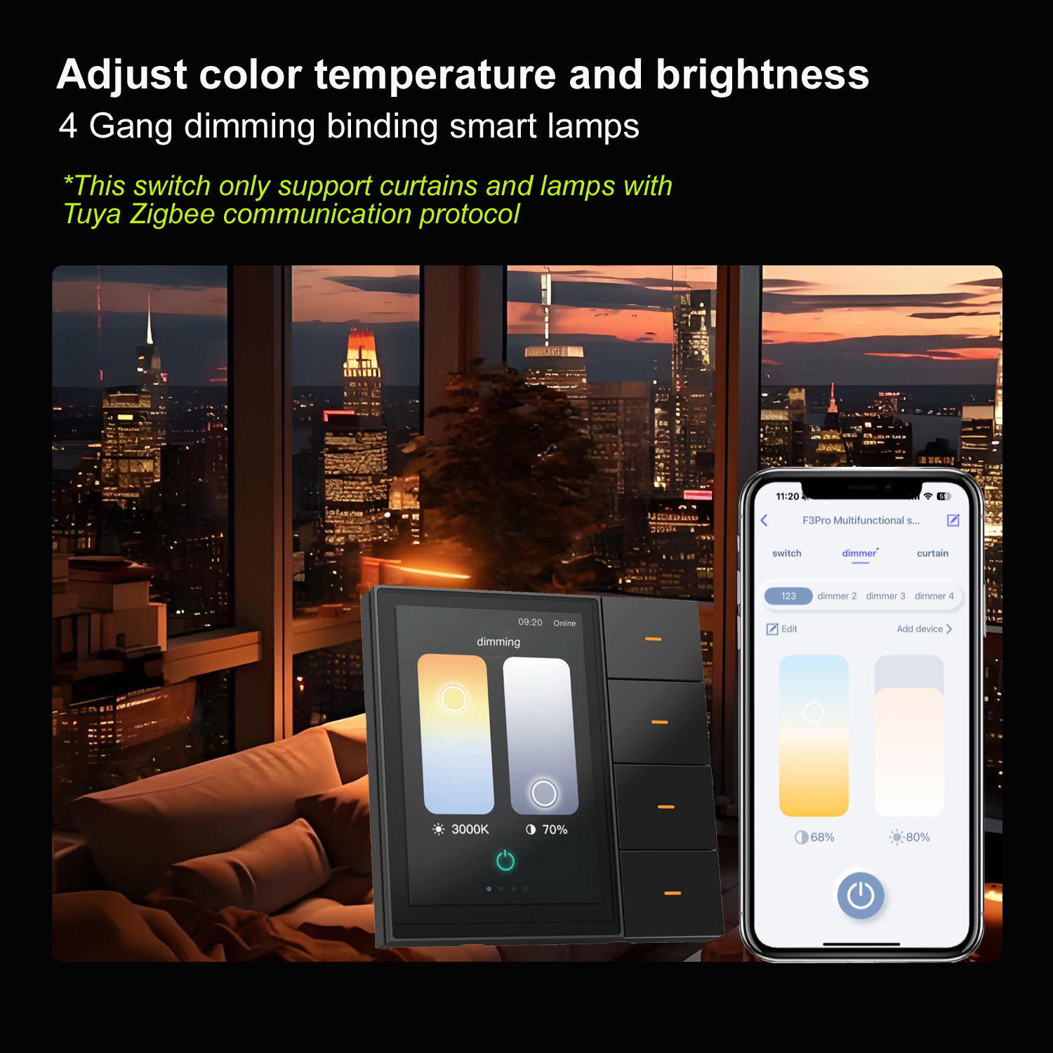 F3-pro Tuya Smart Panel ZigBee - огляд і ціна Smart Home Full System