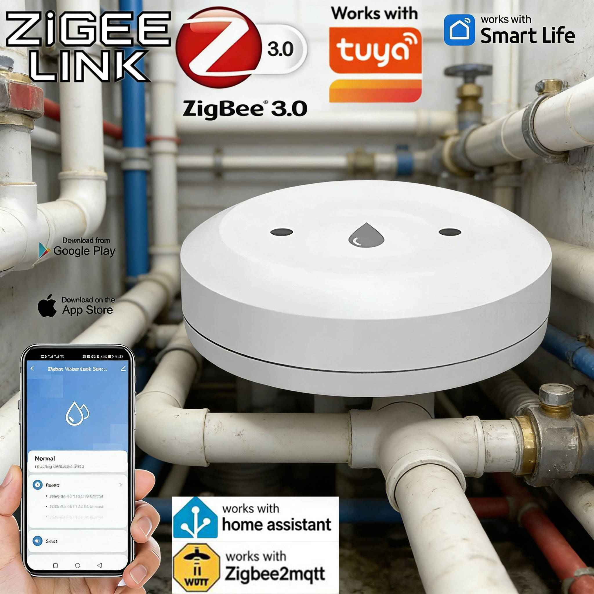 For Tuya Zigbee Smart Water Le - огляд і ціна Smart Home Water Level Sensor