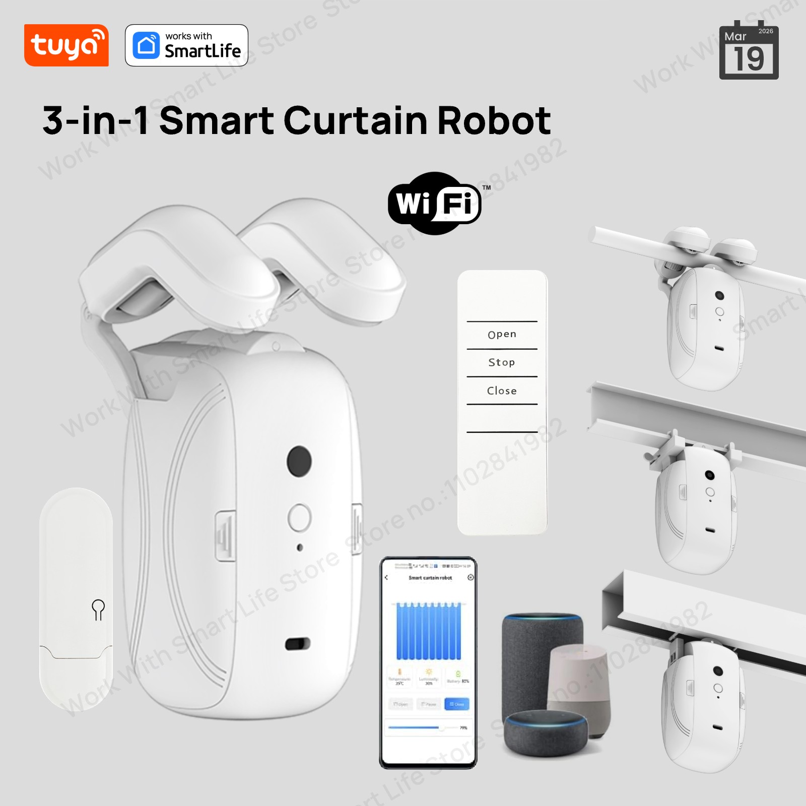 1/2PCS Tuya Smart WiFi Curtain - огляд і ціна Smart Home Full System