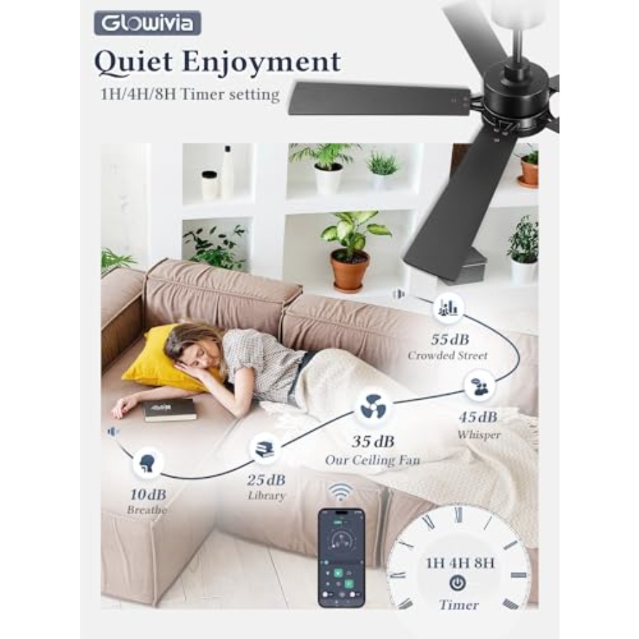 Bedroom patio living room ceil - огляд і ціна Smart Ceiling Fan