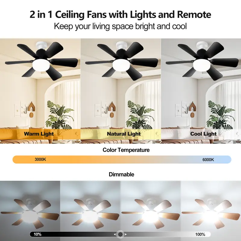 40W Ceiling Fan with Remote Co - огляд і ціна Smart Ceiling Fan