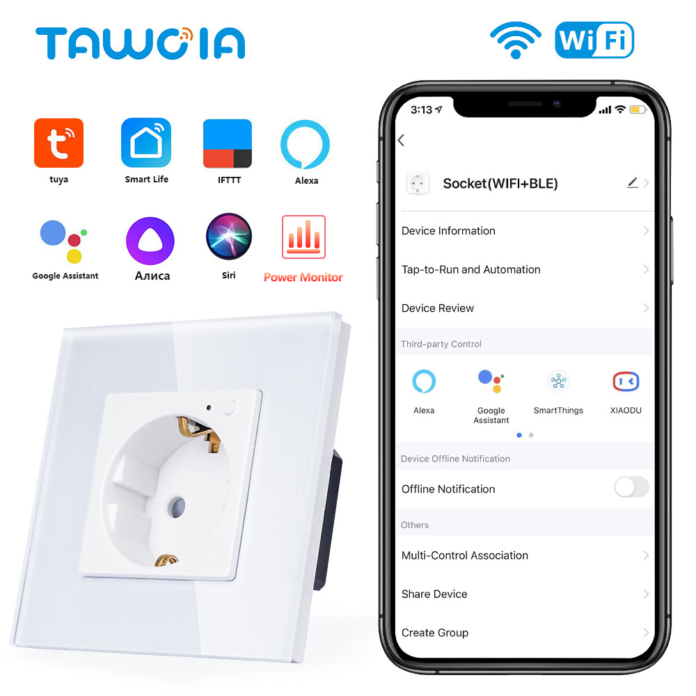 TAWOIA Wifi Wall Socket EU Sta - огляд і ціна Smart Home Elements