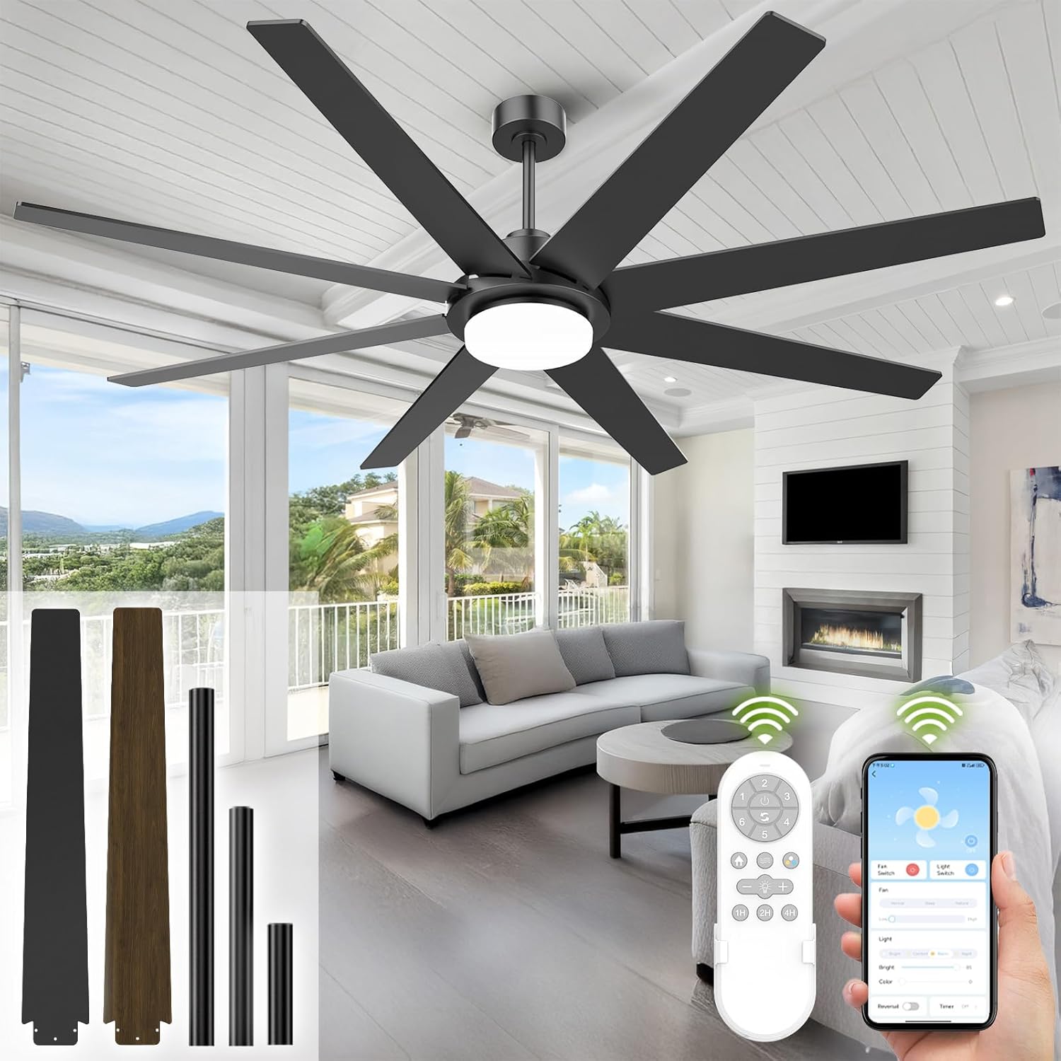 72 Inch Smart Ceiling Fan With - огляд і ціна Smart Ceiling Fan