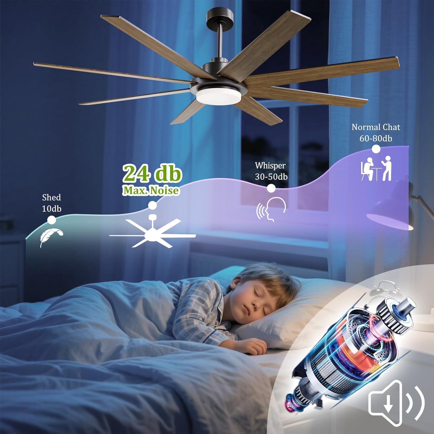 72 Inch Smart Ceiling Fan With - огляд і ціна Smart Ceiling Fan