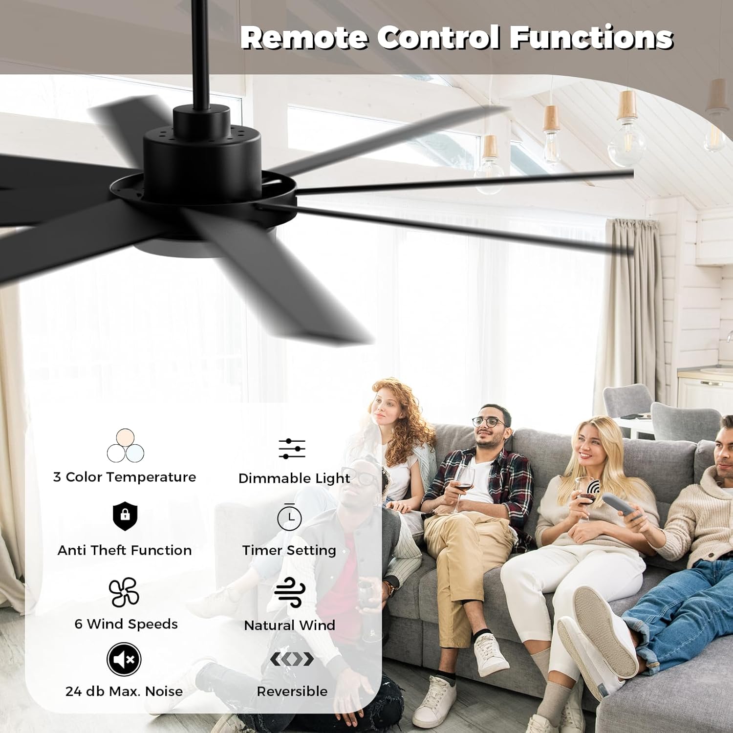 72 Inch Smart Ceiling Fan With - огляд і ціна Smart Ceiling Fan