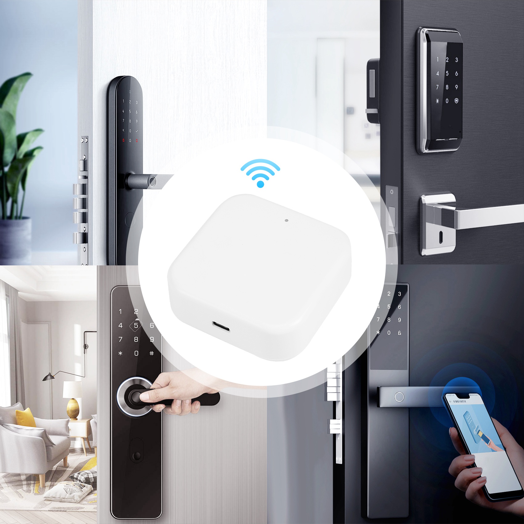 Bluetooth Wifi Gateway Fingerp - огляд і ціна Smart Home Door Lock