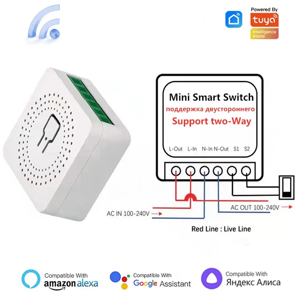 Tuya Mini 16A WiFi Switch Smar - огляд і ціна Smart Home Simple