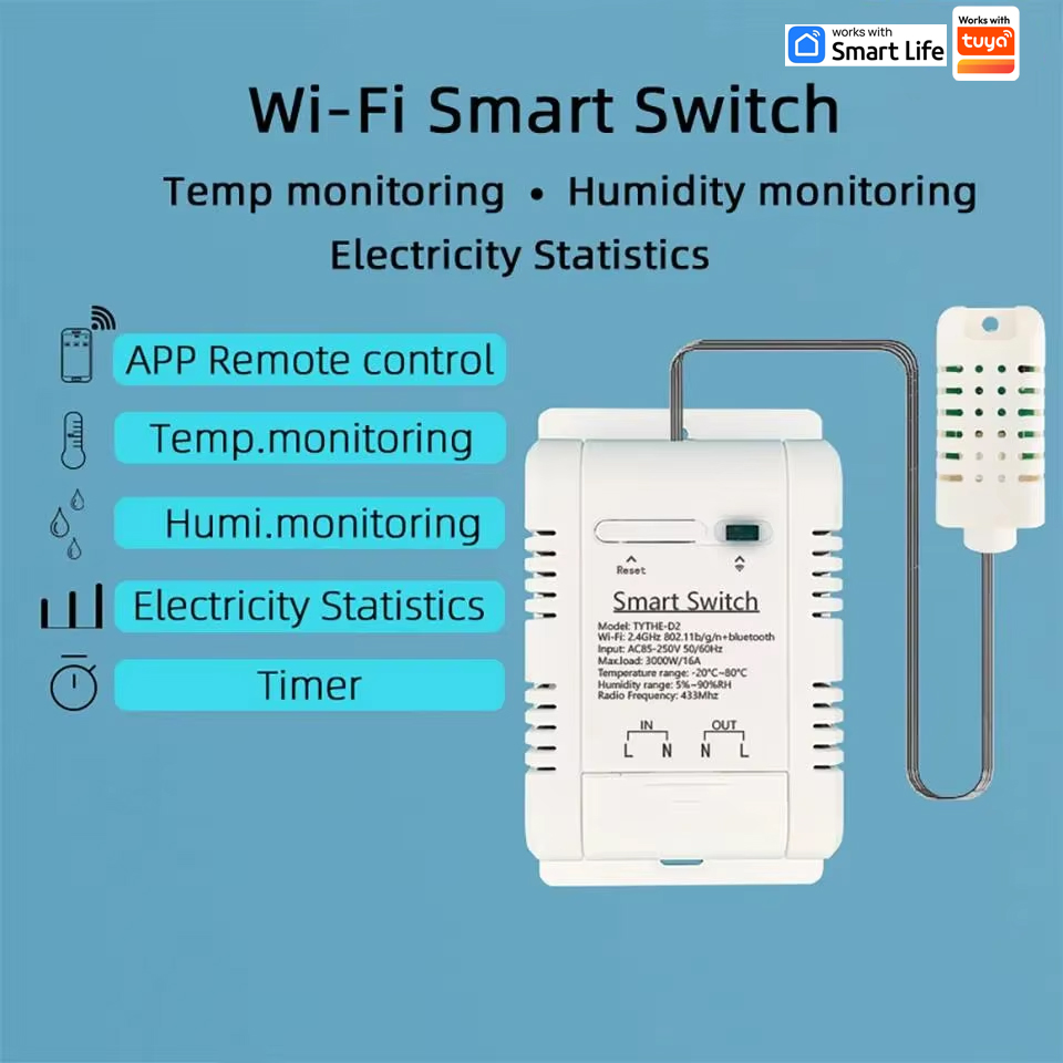 Work with tuya 16A 3000W WiFi  - огляд і ціна Smart Home Energy