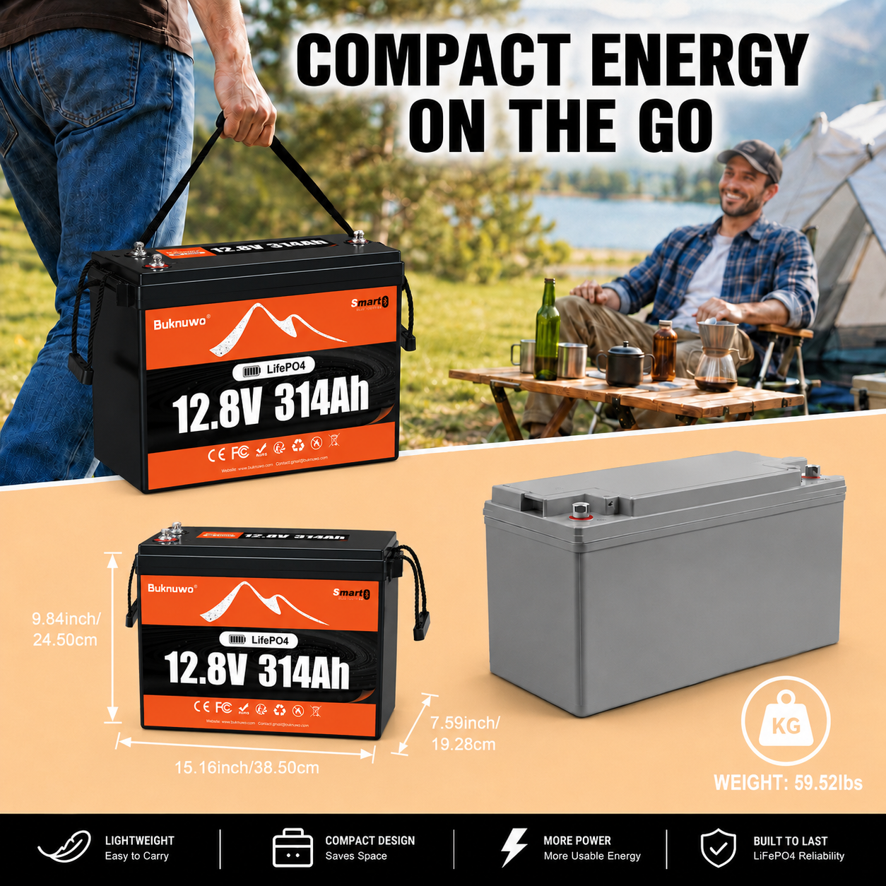 Smart 12V/12.8V 314Ah Bluetoot - огляд і ціна Smart Home Energy