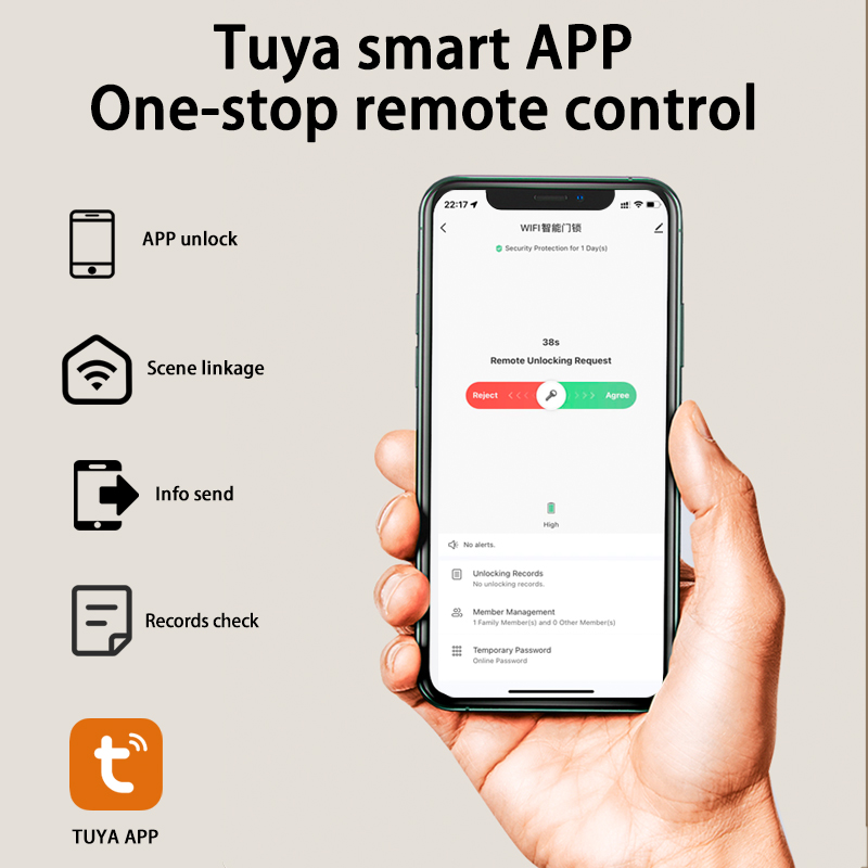 Tuya Smart Lock Wirelss With F - огляд і ціна Smart Home Door Lock