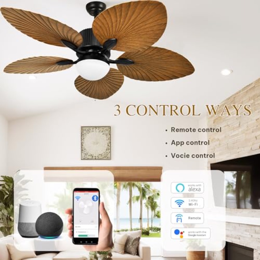 Tropical Ceiling Fan with Ligh - огляд і ціна Smart Ceiling Fan