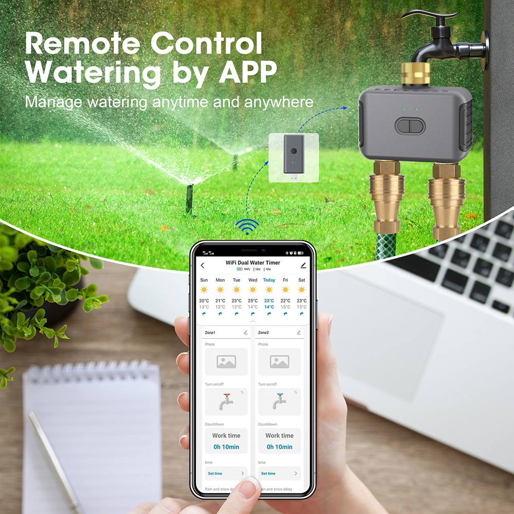 Tuya 2 Zone Watering Timer Gar - огляд і ціна Smart Home Devices